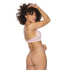 Crystal Pink Underwire Bra & G-String Pink/Silver LG