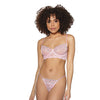 Crystal Pink Underwire Bra & G-String Pink/Silver MD