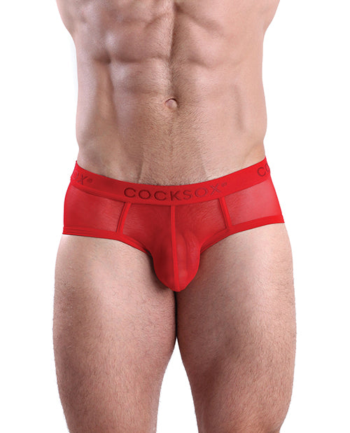 Cocksox Mesh Contour Pouch Sports Brief Fiery Red MD