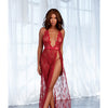 Holiday Lace Gown & G-String - Garnet