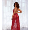 Holiday Lace Gown & G-String - Garnet