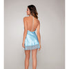 Silky Satin Charmeuse Bias Cut Neck Chemise - Sky Blue