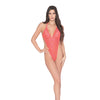 Simply Sexy Stretch Lace Teddy & Sheer Mesh Maxi Skirt w/Adjustable Straps & G-String - Coral