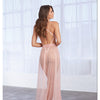 Stretch Lace Teddy & Sheer Maxi Skirt w/Adjustable Straps & G-String Vintage - Rose