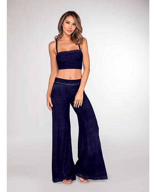 Soft Rib Knit Jersey Pajama Camisole & Wide Leg Pant - Nocturnal