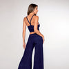 Soft Rib Knit Jersey Pajama Camisole & Wide Leg Pant - Nocturnal