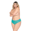 Simply Sexy Lace Tanga Open Crotch Panty Turquoise 2X