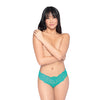 Simply Sexy Lace Tanga Open Crotch Panty Turquoise XL