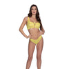 Simply Sexy Floral Stretch Lace Bra & Thong Citrus LG