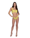 Simply Sexy Floral Stretch Lace Bra & Thong Citrus SM