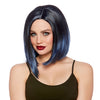 Faux Ombre Blunt Bob Adjustable Wig - Black/Navy