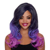 Faux Ombre Layered Adjustable Wig - Purple