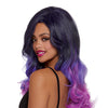 Faux Ombre Layered Adjustable Wig - Purple