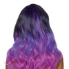 Faux Ombre Layered Adjustable Wig - Purple