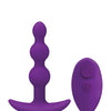 A Play Shaker Rechargeable Silicone Anal Plug w/Remote - Purple