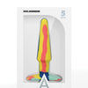 A Play 5" Groovy Silicone Anal Plug - Multicolor/Yellow