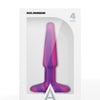 A Play 4" Groovy Silicone Anal Plug - Multicolor/Pink