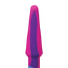A Play 5" Groovy Silicone Anal Plug - Multicolor/Pink