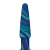 A Play 4" Groovy Silicone Anal Plug - Ocean