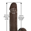Vac-U-Lock 8" Ultraskyn Cock Attch. - Black