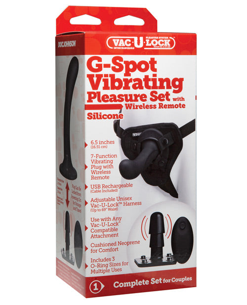 Vac-U-Lock G Spot Vibrating Pleasure Set - Black
