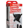 Vac-U-Lock Smooth Silicone Vibrating Pleasure Set - Black