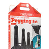 Vac-U-Lock Silicone Pegging Set - Black