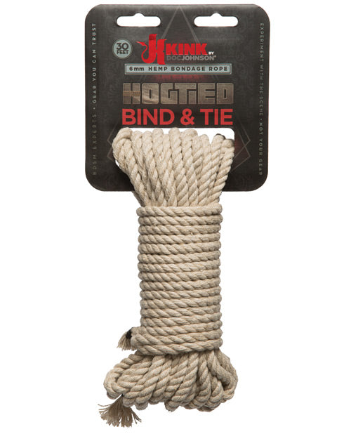 Kink Bind & Tie Hemp Bondage Rope - 30 ft - Assorted Colors