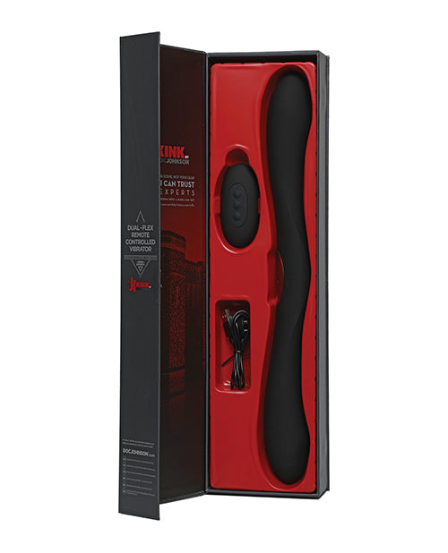 Kink Dual Flex Silicone Vibrator w/Wireless Remote - Black