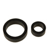 Titanmen Platinum Silicone Cock Ring - Black Pack of 2