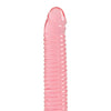 Vivid 7" Pink Ribbed Jelly w/Penis Head - Sunrise