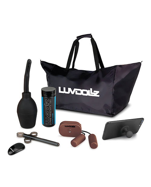 Luvdolz Remote Control Rechargeable Pussy & Ass w/Douche - Mocha
