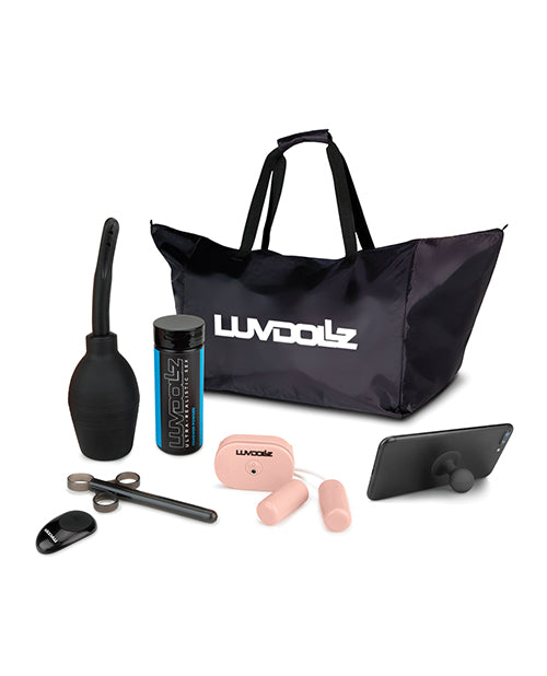 Luvdolz Remote Control Rechargeable Doggy Style Pussy & Ass w/Douche - Ivory