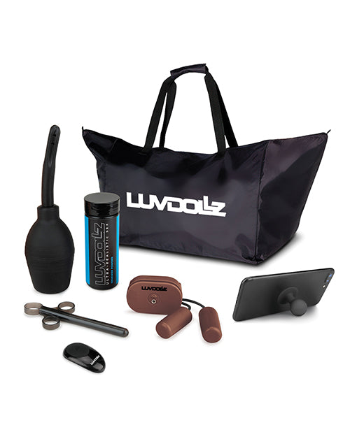 Luvdolz Remote Control Rechargeable Fuck Buddy w/Douche - Mocha
