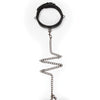 Easy Toys Faux Leather Collar w/Handcuffs - Black