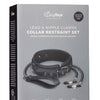 Easy Toys Faux Leather Collar w/Nipple Chains - Black