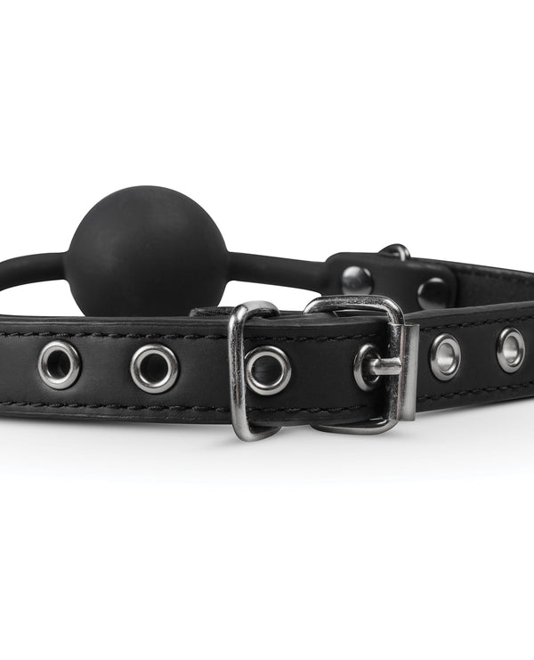 Easy Toys Ball Gag w/Nipple Clamps - Black