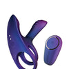 Hueman Infinity Ignite Vibrating Cock Ring - Purple