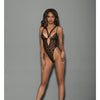 Euphoria Halter Teddiette w/Hose Black O/S