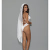 Euphoria Open Crotch Bridal Teddy w/Long Veil White O/S
