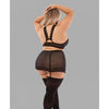 Euphoria Harness Lace Bra & Skirt w/Hose Black QN