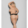 Euphoria Wet Look Deep V Teddy Black O/Q