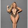 Euphoria Large Fishnet & Mesh Teddy Black QN