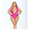 Euphoria Neon Deep V Teddy Neon Pink QN