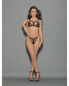Euphoria Lattice Bra Set Black O/S