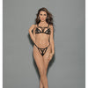 Euphoria Lattice Bra Set Black O/S