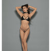 Euphoria Fetish Belt Choker, Vinyl Bra & Strappy G-String Black O/S