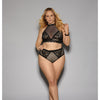 Euphoria Bra Set w/Detachable Garters & Hose Black QN