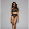 Euphoria Bra Set w/Detachable Garters & Hose Black O/S