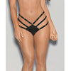 Glow Stones Black Light Dancewear Strappy Thong Black O/S